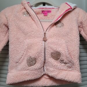 Betsey Johnson Blush Pink Fleece Jacket